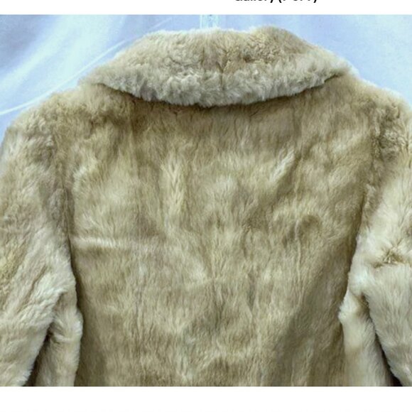 Vintage Blonde Mink Real Fur Coat Jacket Women Medium Cream Ivory Glam Mobwife - Picture 7 of 9